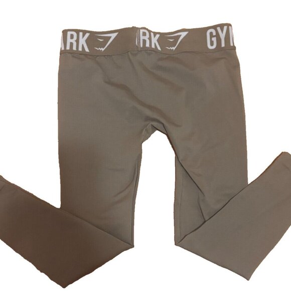 Gymshark Women's Green Seamless CROP Workout Legging Logo Waist Band Size XS - Picture 4 of 7